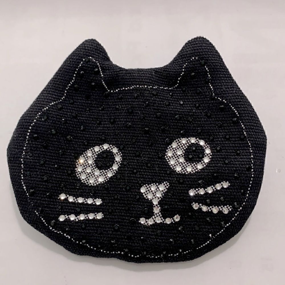 🖤Black Kitty Fabric Badge